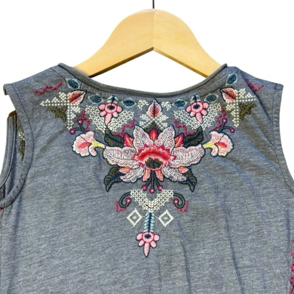 Johnny Was Nindi Cold Shoulder Embroidered Tunic size M - Picture 7 of 11